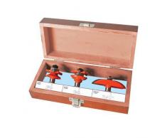 Silverline 793749 Jeu de 3 fraises pour portes à panneau 1/2 TCT