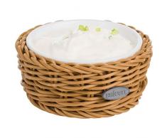 Westmark Saleen 2100204160Â Petit Panier Rond avec Bol en Porcelaine Beige, Beige, Ã 10,5 cm