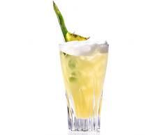 RCR Verres à Cocktail et à Eau Hauts en Cristal Fluente 25716020006, 400 ML, Lot de 6, Claire, 15,1 x 8,8 x 8,8 cm