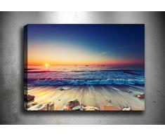 Bonamaison Peinture sur toile, multicolore, 50 x 70 cm