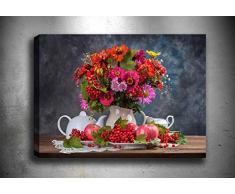 Bonamaison Peinture sur toile, multicolore, 50 x 70 cm