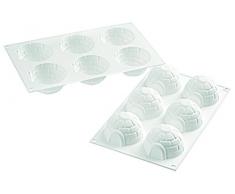 silikomart 26.201.87.0063 Moule Multicavité en Silicone Forme Igloo, Blanc, 4 x 17,5 x 28,5 cm
