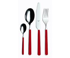 Mepra 10S722024 Ménagère de 24 Pièces Millenium Rouge