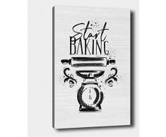 Bonamaison Peinture sur toile, multicolore, 70 x 100 cm - Conçu et fabriqué en Turquie