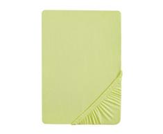 Biberna 77155/426/087 Drap Housse en Jersey Stretch pour un Lit Vert Pistache 180 x 200 cm Ã 200 x 200 cm