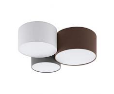 EGLO 97479 Plafonnier, Acier, E27, 60 W, Marron, Gris, Blanc