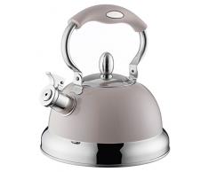 Typhoon Living Mastic Stove Top Bouilloire, Acier Inoxydable, café/Beige, 22 x 22 x 24.5 cm