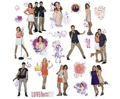 Thedecofactory INT2640SCS Stickers Violetta Wall Decals REPOSITIONNABLES, Vinyle, Multicolore, 104 x 26 x 2,5 cm