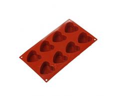 Silikomart Plaque Ã muffins Silicone 8 moules Coeur