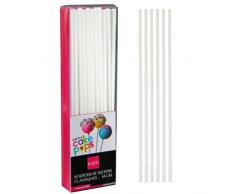 KUBB K030 Set de 50 BÃ¢tons de Sucettes Classiques Plastique Blanc 14 cm