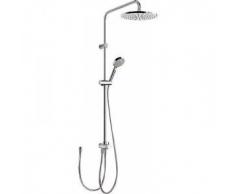 Trois-Robinetterie 161475 ECOTERM douche Barre de douche fixe de 225 mm flexible SATIN. Douche mobile massage de 100 mm 5 (fonction) Adaptable aux mitigeurs à double sortie et bañoducha.