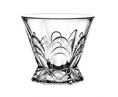 Crystaljulia 4398 Lot de 6 Verres à Whisky en Cristal au Plomb de 210 ML