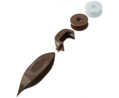 Clover 8106 Occhi Lot de coupelles avec Bobine VE3 mercerie, Plastique, Marron 18,5 x 9,5 x 1,5 cm, 4 unités, 18,5 x 9,5 x 1,5 cm