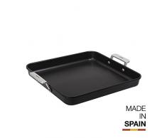 Valira 4688/25 Aire Plancha Premium de 28x28 cm fabriquÃ© en Espagne, en fonte daluminium avec anti-adhÃ©rent Ã©cologique renforcÃ©, apte pour linduction, Noir