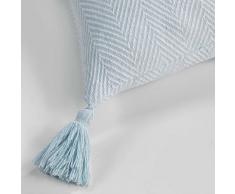 charme & douceur housse de coussin 40x40 cm coton enoa ciel