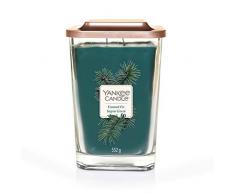 Yankee Candle Elevation Collection avec Couvercle de Plate-forme Grande Bougie CarrÃ©e Ã 2 MÃ¨ches, Frosted Fir