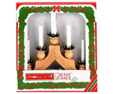 Konstsmide 2296-100 Chandelier Bois 5 Lampes Claires + Interrupteur Naturel 230 V
