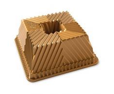 Nordic Ware 80577 Bundt quadrillé Poêle, Aluminium, Doré