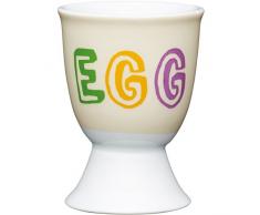 Kitchen Craft KCEGGCDIPPY Coquetier Dippy pour Enfants des Åufs dÃ©sign en Porcelaine, Multicolore, 9 x 12 x 16 cm