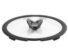 Lagostina Couvercle en Verre Ingenio pour Induction, Noir/Transparent, 24 cm
