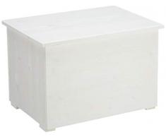 Amico Bois cli60b Coffre avec Fermeture éclair intérieure 60, Bois, Blanc, 64 x 44 x 44 cm