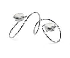 BLACK + BLUM Bougeoir en T Chrome ArgentÃ©, MÃ©tal, Chrome, Standard