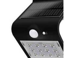 V-TAC Lampe Murale LED 7 W, avec Panneau Solaire et capteur, Noire