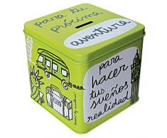 Laroom Tirelire en métal, Vert