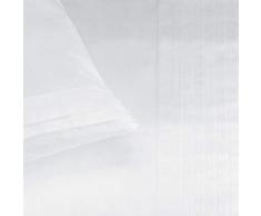 Bailet Housse de Couette - PlissÃ©s Intemporels, Satin de Coton, Blanc, 240 x 220 cm