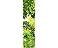 Scenolia Poster Vertical Papier Intissé Feuillage Jungle Tropical Bambou 60 x 240 cm - Déco Photographie Murale Trompe lOeil - Pose Facile et Qualité HD