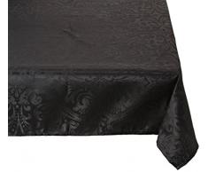 Lovely Casa Nappe, Polyester, Noir, 300x145 cm
