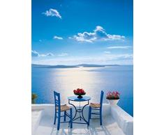 Affiche 30x40 cm Thira, table et chaises, Santorin / Thira, Table and Chairs, Santorini Georges MEIS