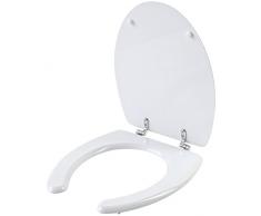 FERIDRAS Comfort Abattant WC Universel pour Personnes handicapÃ©es, Bois, Blanc, 6Â x 39Â x 47Â cm