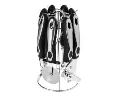 Premier Housewares 0806520 Ustensile de Cuisine Ensemble avec Support + DÃ©capsuleur + Ouvre-BoÃ®te + Presse-Ail + Ãplucheur + CuillÃ¨re Ã Glace + Roulette Ã Pizza