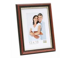 Deknudt Frames S406H2 Cadre Photo Bois Noyer Foncé + Bord Doré 15 x 20