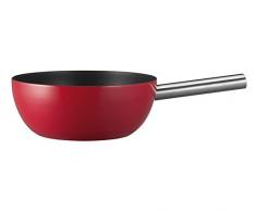 Spring 2896560624 Caquelon à fondue en aluminium compatible induction Rouge 23 cm