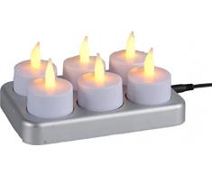 Best Season 066-18 Jeu de 6 bougies LED T-Light Ã lumiÃ¨re vacillante