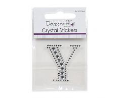 Dovecraft Autocollants Cristal en Plastique Argent