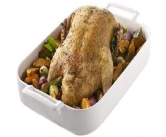 Revol 638195 Plat à Four Rectangulaire Porcelaine Blanc 44 x 32 x 7,3 cm