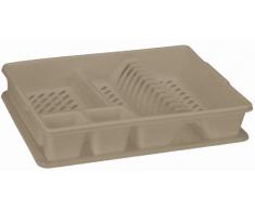 CURVER | Egouttoir à vaisselle + plateau GM - 12 assiettes, Moka, Sink Top, 45x38x8,8 cm
