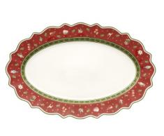 Villeroy & Boch Toys Delight Plat de service ovale, Porcelaine Premium, Rouge