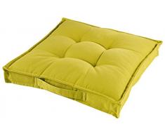 douceur dintérieur coussin de sol 40x40x4cm coton paolo anis