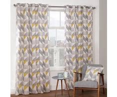 Julian Charles Delta Rideaux Ã Åillets doublÃ©s de, 229Â cm de Longueur x Largeur de 168Â cm, Coton, Gris, 229Â x 168Â x 0.1Â cm