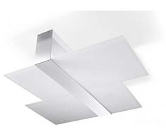 Sollux Lighting Massimo Plafonnier en acier Blanc chromé