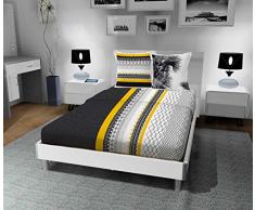 Soleil docre Pise Parure de Drap, Coton, Blanc, 260x300 cm