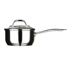 Premier Housewares 0204233 Tenzo SÃ©rie M Casserole en Acier Inoxydable avec PoignÃ©es CoulÃ© Zinc Alliage Base EncapsulÃ© et Couvercle en Verre