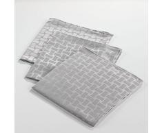 douceur dintérieur 3 serviettes de table 40x40 cm maillon gris