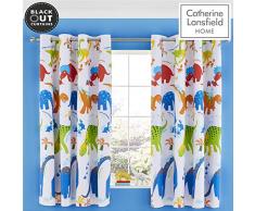 Catherine Lansfield Dino-Saw Rideaux occultants Ã Åillets 168 x 183 cm