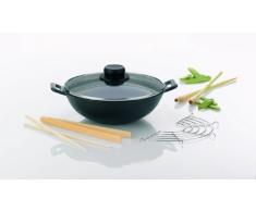 Kela 77747 set wok 5 pièces, fonte, diamètre 24 cm, contenance 3 litres, âSet wok Miniâ