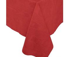 Caspari Recevez avec Nappe, Tissu, Rouge, 140x220x0,02 cm